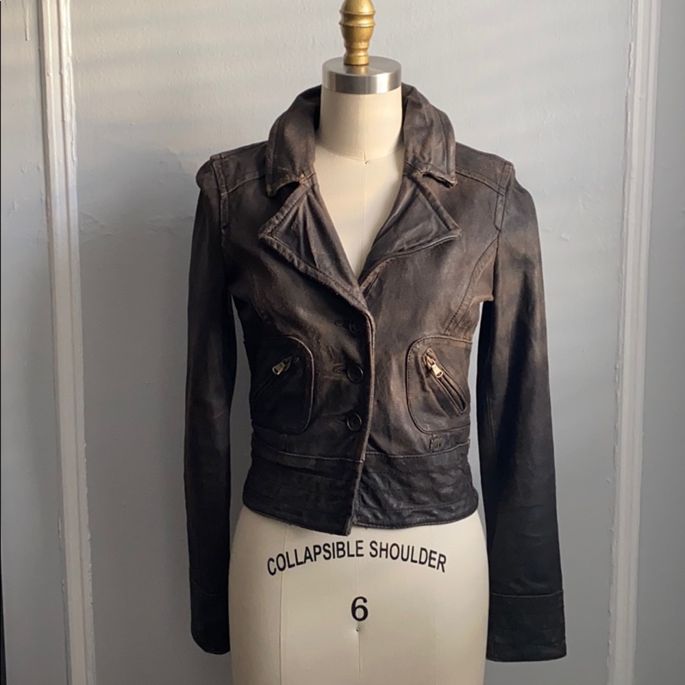 NWOT Miss Sixty Genuine Leather Jacket - Picture 2 of 14